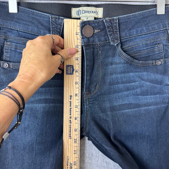 Democracy Jeans Women’s Sz 8 Cigarette Dark Wash Tummy Control Slimming Stretch - Picture 6 of 14